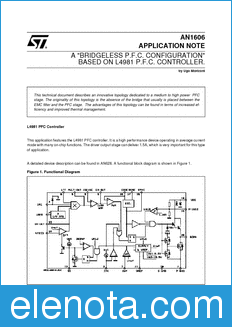 STMicroelectronics AN1606 datasheet