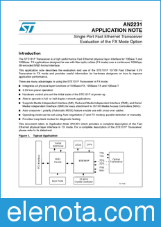 STMicroelectronics AN2231 datasheet