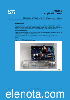 STMicroelectronics AN3159 datasheet