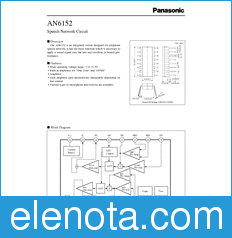 Panasonic AN6152 datasheet