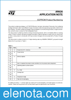 STMicroelectronics AN626 datasheet