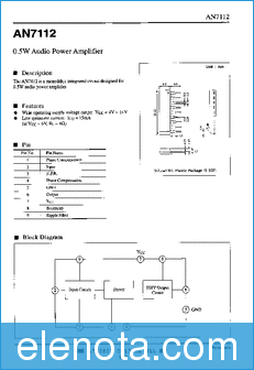 Panasonic Semiconductor AN7112 datasheet