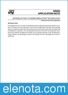 STMicroelectronics AN900 datasheet