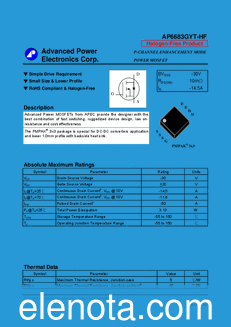 Advanced Power Electronics AP6683GYT-HF datasheet