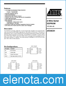 Atmel AT24C01 datasheet