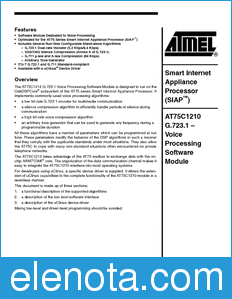 Atmel AT75C1210 datasheet