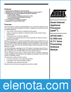 Atmel AT75C1220 datasheet