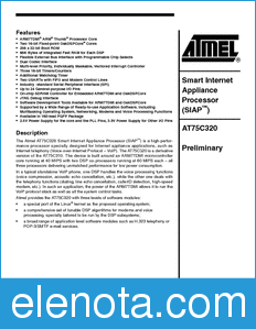 Atmel AT75C320 datasheet