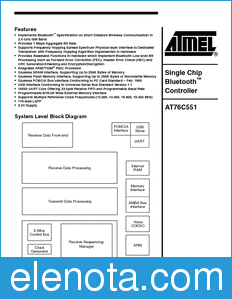 Atmel AT76C551 datasheet