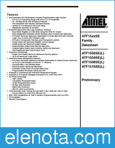Atmel ATF1502SE(L) datasheet