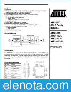 Atmel ATF2500C datasheet