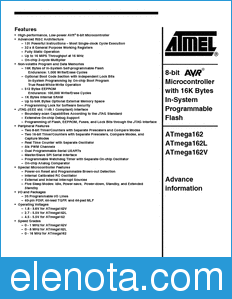 Atmel ATmega162 datasheet