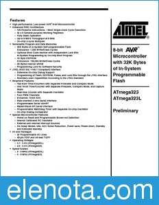 Atmel ATmega323 datasheet