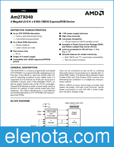 AMD Am27X040 datasheet