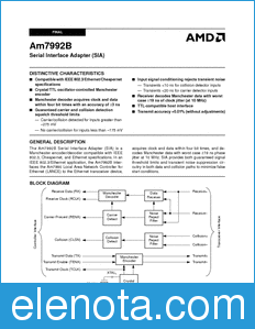 AMD Am7992b datasheet