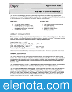 Sipex Application Note datasheet