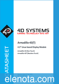 4D Systems Armadillo-43T datasheet