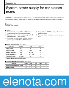 Rohm BA4900 datasheet