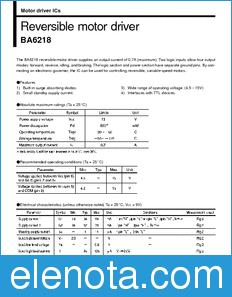 Rohm BA6218 datasheet