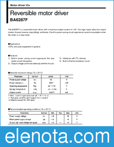 Rohm BA6287F datasheet