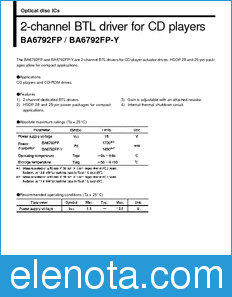 Rohm BA6792FP datasheet