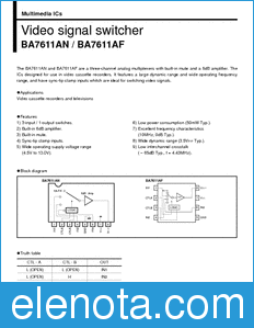 Rohm BA7611AN datasheet