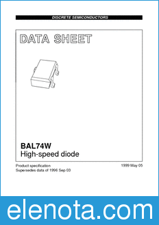 Philips BAL74W datasheet