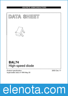 Philips BAL74 datasheet