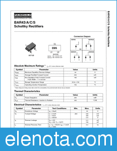 Fairchild BAR43 datasheet