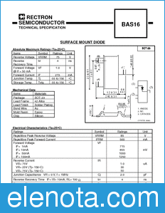 Rectron BAS16-T1 datasheet