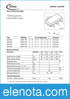 Infineon BAS78D datasheet