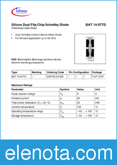 Infineon BAT14-077D datasheet