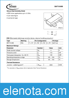 Infineon BAT15-099 datasheet