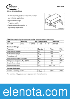Infineon BAT240A datasheet