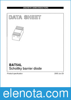 Philips BAT54L datasheet