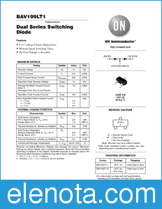 ON Semiconductor BAV199LT1 datasheet
