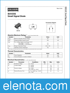 Fairchild BAV23S datasheet