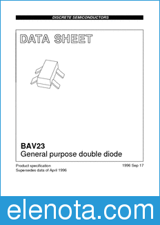 Philips BAV23 datasheet