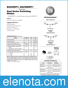 ON Semiconductor BAV99RWT1 datasheet