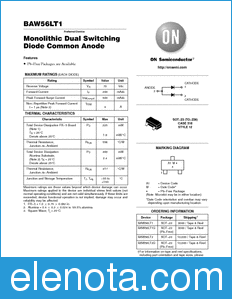 ON Semiconductor BAW56LT1 datasheet