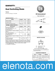 ON Semiconductor BAW56TT1 datasheet
