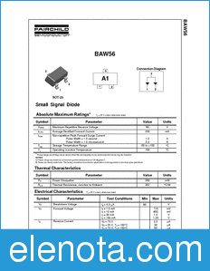 Fairchild BAW56 datasheet