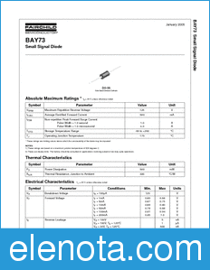 Fairchild BAY73 datasheet