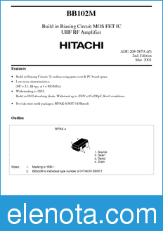 Hitachi BB102M datasheet