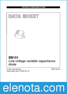 Philips BB151 datasheet