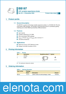 Philips BB187 datasheet