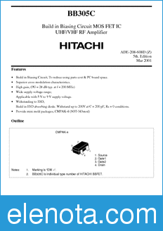 Hitachi BB305C datasheet