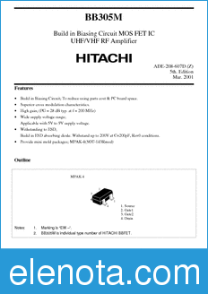 Hitachi BB305M datasheet
