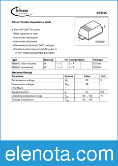Infineon BB659C datasheet