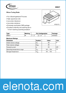 Infineon BB837 datasheet